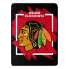 Blackhawks OFFICIAL NHL "Run" Micro Raschel Throw Blanket; 46" x 60"