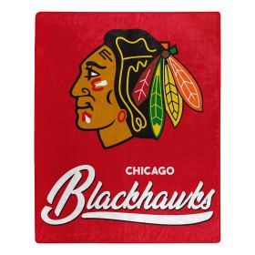 Blackhawks OFFICIAL NHL "Signature" Raschel Throw Blanket; 50" x 60"