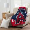 ANGELS OFFICIAL MLB "Walk off" Micro Raschel Throw Blanket; 46" x 60"